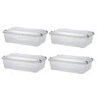 Kit 4 Caixa Organizadora Pratic Box 10L 41x29x14 Transparent Kit 4 Caixa Organizadora Pratic Box 10L 41x29x14 Transparent