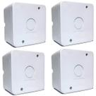 Kit 4 Caixa Plastica Organizadora Camera Cftv - Branca