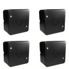 Kit 4 Caixa Plastica Organizadora Camera Cftv - Preto