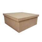 Kit 4 Caixa Quadrada Tampa de Sapato 25x25x10 Mdf Madeira