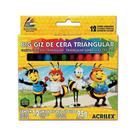 Kit 4 Caixas 12 Big Giz De Cera Acrilex Triangular