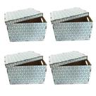 Kit 4 Caixas Cesto Organizador 44,5x32x29 Decorativo G Flor Kit 4 Caixas Cesto Organizador 44,5x32x29 Decorativo G Flor