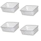 Kit 4 Caixas Decorativa Cesto Organizador Multiuso Transp