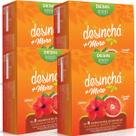 Kit 4 Caixas Desinchá Moro Sabor Laranja e Hibisco Desin Chá 120 Sachês 4,5g Suplemento Alimentar Natural Original