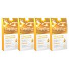 Kit 4 Caixas Folhas Prontas Cera Depilatória Depilação Corporal Depilflax Natural
