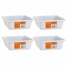 Kit 4 Caixas Multiuso Bandeja Plástica Bioprátika 2,3 Litros Sem Tampa - Pleion