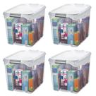 Kit 4 Caixas Organizadora Plástica Transparente 36L SANREMO Kit 4 Caixas Organizadora Plástica Transparente 36L SANREMO