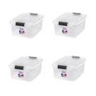 Kit 4 Caixas Organizadora Transparente 6L C/Tampa-SANREMO