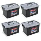 Kit 4 Caixas Organizadoras 35 Litros Preta 25166 Arqplast