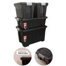 Kit 4 Caixas Organizadoras 53L, 31L E 20L Rodinhas E Travas