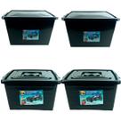 Kit 4 Caixas Organizadoras 56 e 30 Litros Com Tampa e Trava