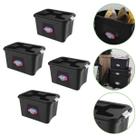 Kit 4 Caixas Organizadoras 56 Litros Com Trava Preta Uninjet