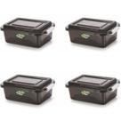 Kit 4 Caixas Organizadoras Black 10 L C/ Tampa e Travas Kit 4 Caixas Organizadoras Black 10 L C/ Tampa e Travas