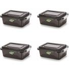 Kit 4 Caixas Organizadoras Black 10 L Com Tampa E Travas Kit 4 Caixas Organizadoras Black 10 L Com Tampa E Travas