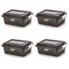 Kit 4 Caixas Organizadoras Black 5L C/ Tampa e Travas Kit 4 Caixas Organizadoras Black 5L C/ Tampa e Travas