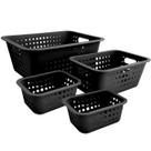 Kit 4 Caixas Organizadoras Cestos Multiuso Para Brinquedos Closet