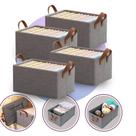 Kit 4 Caixas Organizadoras Dobrável Para Roupas, Objetos, Brinquedos Armários, Multiuso