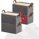 Kit 4 Caixas Organizadoras Dobrável Para Roupas, Objetos, Brinquedos em Tecido, Cestos, Armários, Multiuso