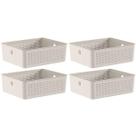 Kit 4 Caixas Organizadoras Ou Multiuso 12L Bege Flow 34x27x13cm Lavanderia Closet Banheiro Kit 4 Caixas Organizadoras Ou Multiuso 12L Bege Flow 34x27x13cm Lavanderia Closet Banheiro