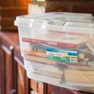 Kit 4 Caixas Organizadoras Transparente Tampa com Trava Multiuso 10L Cabos Livros Brinquedos