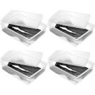 Kit 4 Caixas para Botas Cano Longo Ordene Organizadoras Transparentes com Tampas Ventiláveis