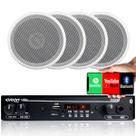 Kit 4 Caixas Som Ambiente Teto 5 Pol + Amplificador Bluetooth