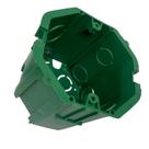 KIT 4 Caixinha de luz Octogonal Dupla Funda PVC FMD de Embutir Teto/Laje Verde Ribeiro