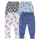 Kit 4 calças de bebê estampadinhas pé reversível