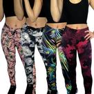 Kit 4 Calças Femininas Legging Cós Estampas Sortidas Suplex Pp ao Plus Size Kit 4 Calças Femininas Legging Cós Estampas Sortidas Suplex Pp ao Plus Size