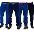 Kit 4 Calças Masculina Jeans Tradicional Com Lycra Qualidade Premium Atacado Kit 4 Calças Masculina Jeans Tradicional Com Lycra Qualidade Premium Atacado