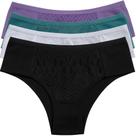 Kit 4 Calcinha Básica Feminina Canelada Dia A Dia Pala Dupla Com Renda Lingerie Conforto