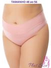 Kit 4 Calcinha Plus Size Cinta Modeladora Cós Alto Fio Dental Duplo Cintura Alta