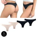 Kit 4 Calcinhas Fio Dental Try Basics Algodão Cotton Básica Lisa Moda Lingerie