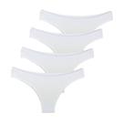 Kit 4 Calcinhas Tanga Try Basics Algodão Cotton Básica Lisa Moda Lingerie