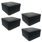 Kit 4 Calços De Borracha Maciços 100x100x50mm Antivibração Impacto Borrachas Londrina