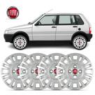 Kit 4 Calota Aro 13 Uno 2004 2005 2006 Fire Com Emblema