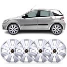 Kit 4 Calota Aro 15 Agile 2010 2011 2012 2013 Prateado Com Emblema