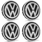 Kit 4 Calota Centro Meio Roda Centro Vw Gol G6 Fox Polo Virtus Nivus 56mm
