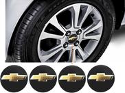 Kit 4 Calota Miolo Tampa 55mm Roda Liga Compatível Com Corsa Hatch Sedan Classic - 1994 á 2016