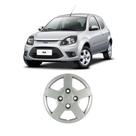 Kit 4 Calotas Aro 13 Ford Ka 08 Prata Encaixe Grid