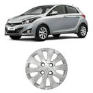 Kit 4 Calotas Aro 14 Hb20 14 A 15 Grid Prata Encaixe