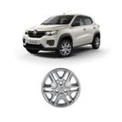 Kit 4 Calotas Aro 14 Renault Kwid 17 A 23 Grid Prata