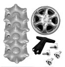 Kit 4 Calotas Central + chave Antifurto Gm Tampa Meio da Roda Vectra Gls 97 A 99