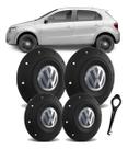 Kit 4 Calotas Centro Amarok Aro 13 14 15 VW Gol Saveiro Voyage Encaixe Firme