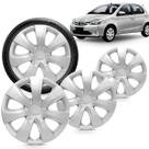 Kit 4 Calotas Etios 2014 e 2015 Aro 14 Prata Aro de Pressão Grid