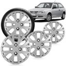 Kit 4 Calotas Gol G4 Ecomotion 2013 Aro 13 Prata Cubo Alto Grid