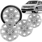 Kit 4 Calotas Gol G5 2009 a 2011 Aro 13 Prata Cubo Alto Grid