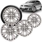 Kit 4 Calotas Gol G7 2017 e 2018 Aro 13 Prata Cubo Alto Grid