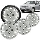 Kit 4 Calotas Gol Trend G4 2010 a 2011 Aro 13 Prata Cubo Alto Grid