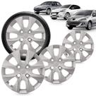 Kit 4 Calotas Peugeot 206 207 208 15 a 16 Aro 14 Prata Cubo Baixo Grid Kit 4 Calotas Peugeot 206 207 208 15 a 16 Aro 14 Prata Cubo Baixo Grid